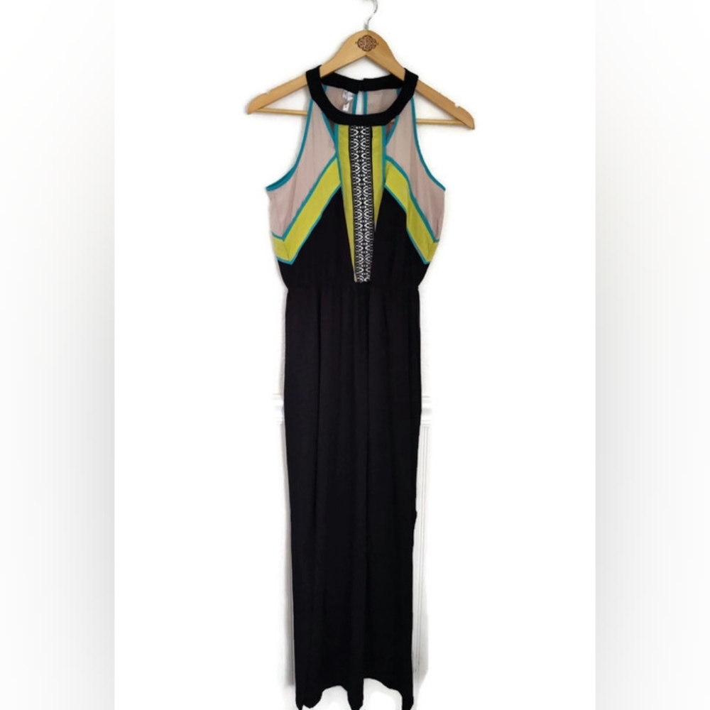 Studio Y Sleeveless Long Geo Print Dress